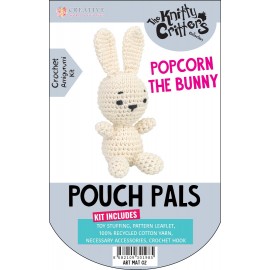 Knitty Critters Pouch Pals - Popcorn The Bunny
