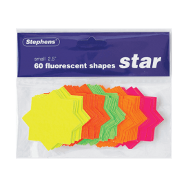 Stephens Ticket Board Fluorescent Star 2.5 60 Sheets
