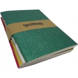 West Sketchbook Sparkle Assorted Bundle A5 140gsm 40 Pages Pack 4