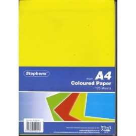Stephens Paper Coloured A4 80gsm 125 Sheets