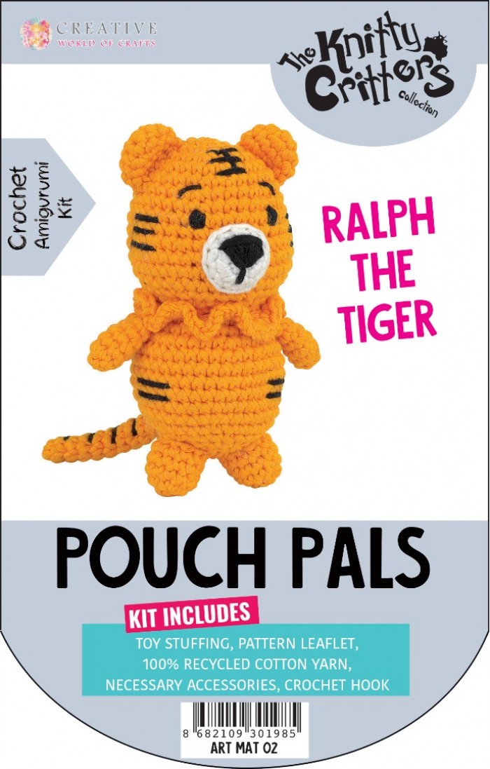 Knitty Critters Pouch Pals - Ralph The Tiger