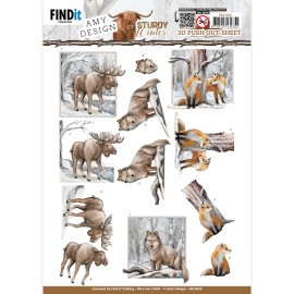 3D Push-Out - Amy Design - Sturdy Winter - Moose