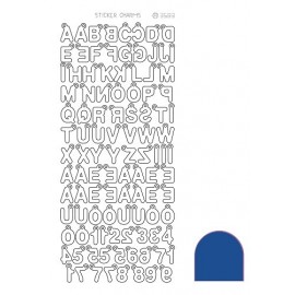 Sticker Charm ABC - Mirror Blue