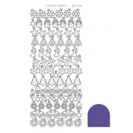 Sticker Charm Christmas - Mirror Violet