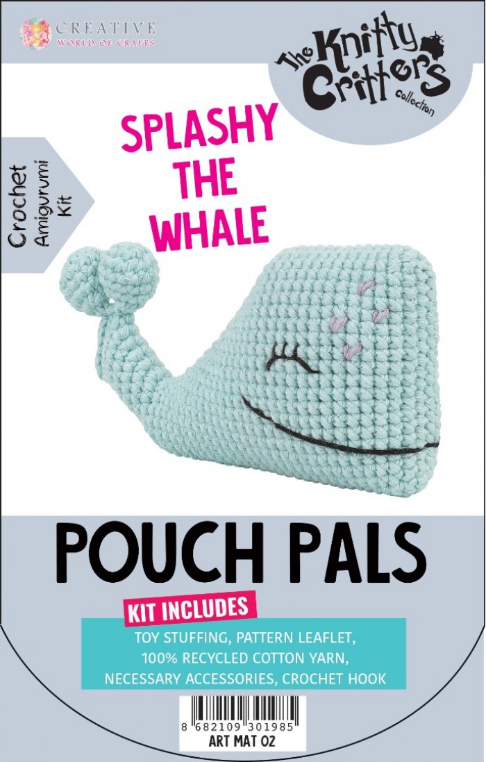 Knitty Critters Pouch Pals - Splashy The Whale