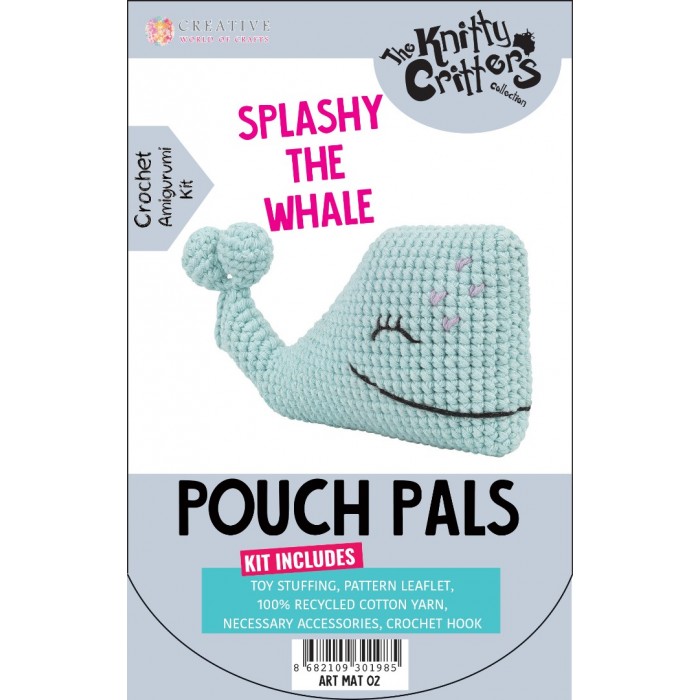 Knitty Critters Pouch Pals - Splashy The Whale 