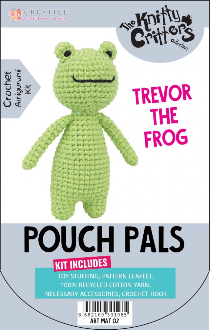 Knitty Critters Pouch Pals - Trevor The Frog