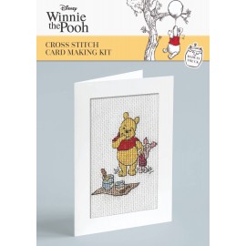 Disney Cross Stitch Card Making Kit Winnie The Pooh & Piglet