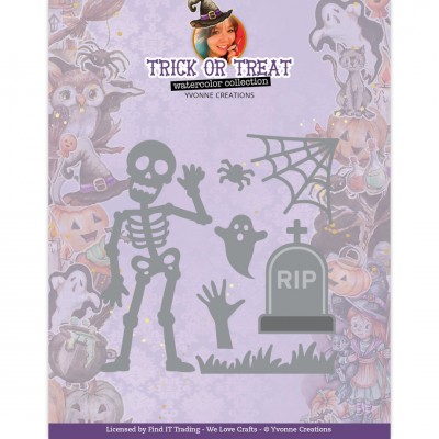 Dies - Yvonne Creations - Trick or Treat - Happy Skeleton