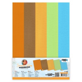 Linen Cardstock Pack - A4 - Yvonne Creations - Summer Vibes