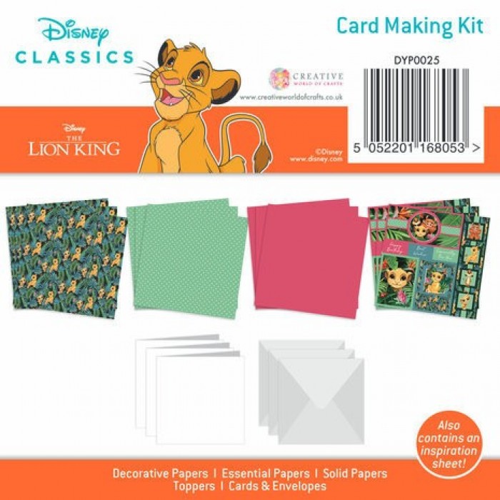 The Lion King - 6x6 Card Making Kit - Makes 3 Cards 