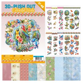 3D Push-Out Book 46 - Colourful birds