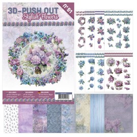 3D Push-Out Book 51 - Stylish Flowers