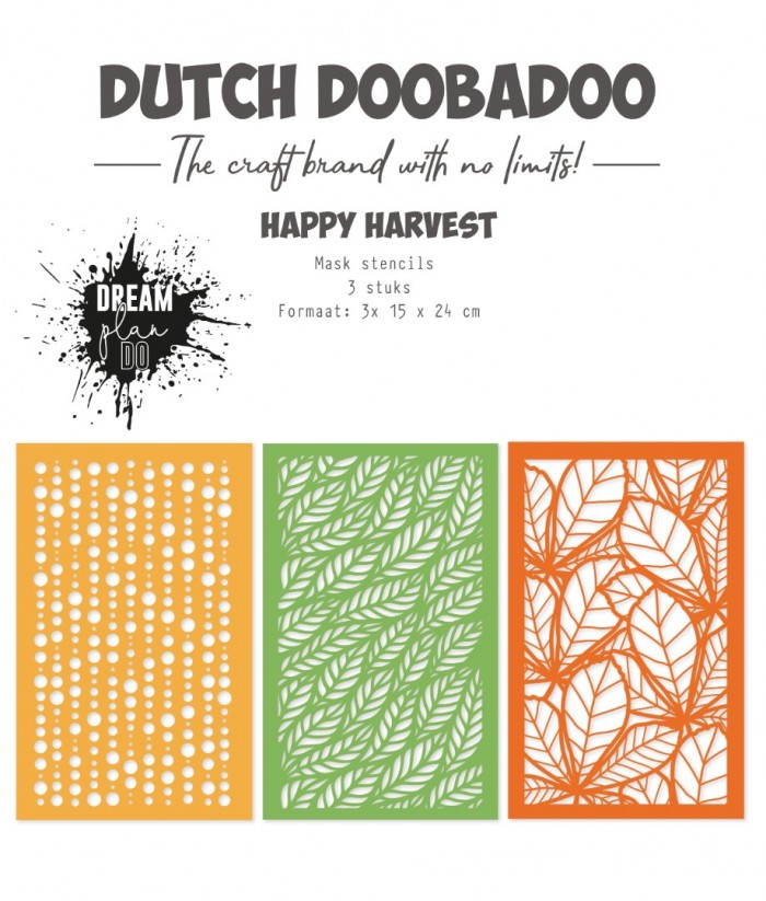 Mask Art Stencils - DDBD - Happy Harvest - 3 pcs