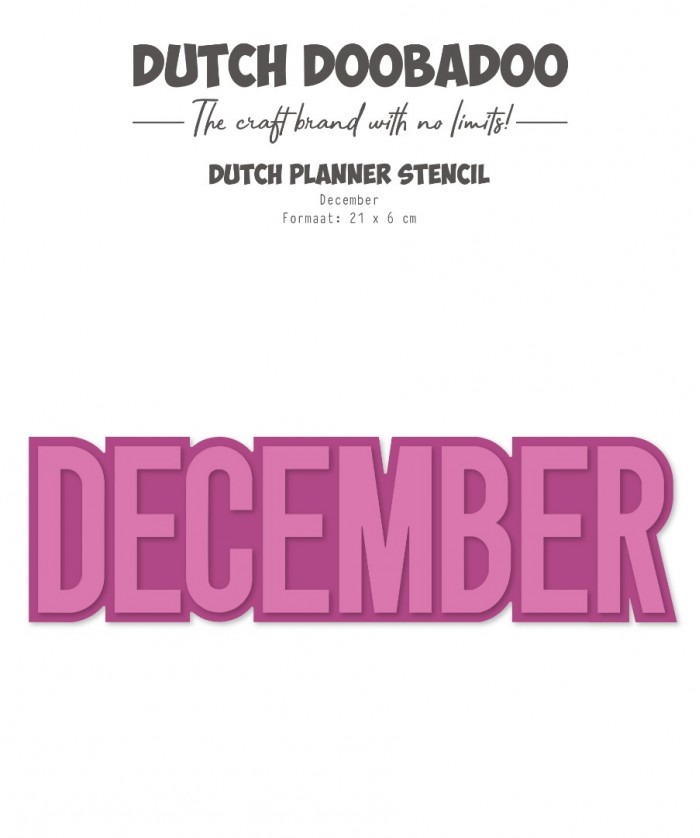 Planner stencil - DDBD - December - A5
