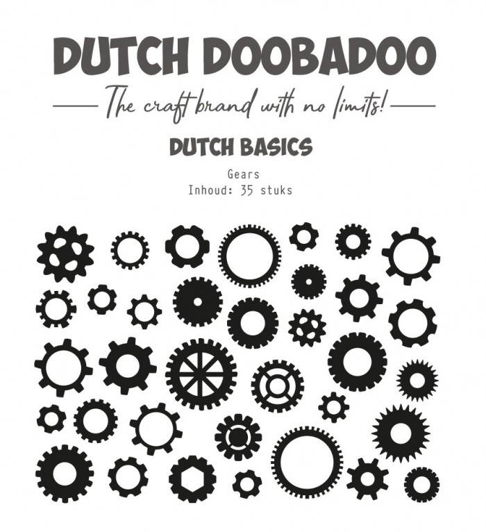 Die-cuts - DDBD - Dutch basics - Gears - 35 pcs