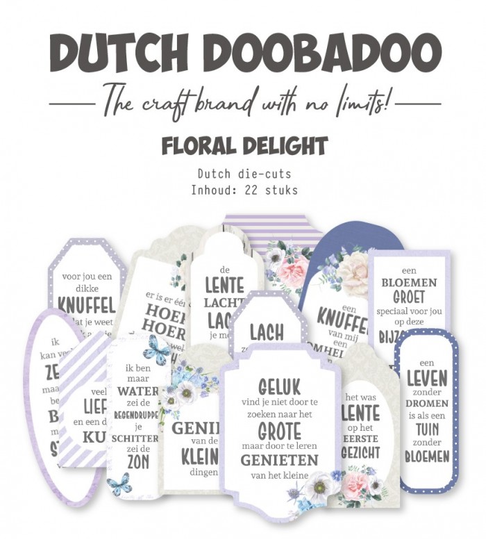 Die-cuts - DDBD - Floral Delight Dutch - 22 pcs