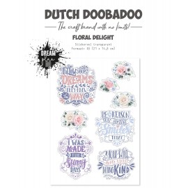 Transparante sticker - DDBD - Floral Delight - A5