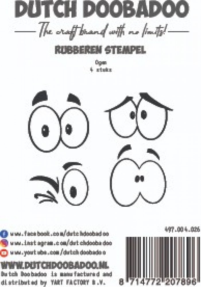 Rubber Stamp - DDBD - Hallo Winter - Ogen 4 pcs