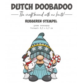 Rubber stamp - DDBD -Hallo Winter - Gnome sneeuwpop