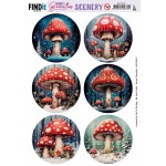 Scenery Push out - Berries Beauties - Mushroom - Round