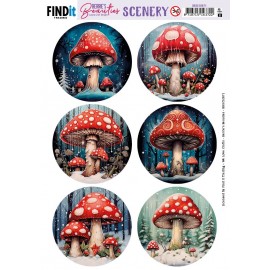 Scenery Push out - Berries Beauties - Mushroom - Round
