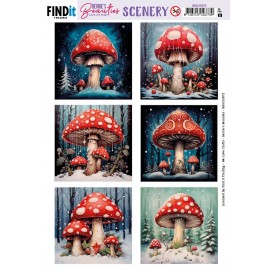 Scenery Push out - Berries Beauties - Mushroom - Square