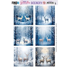 Scenery Push out - Berries Beauties - Deer - Square