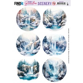 Scenery Push out - Berries Beauties - Waterfall - Round