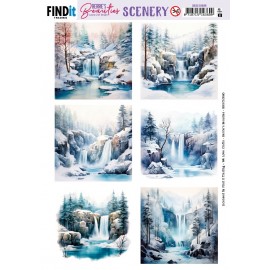 Scenery Push out - Berries Beauties - Waterfall - Square