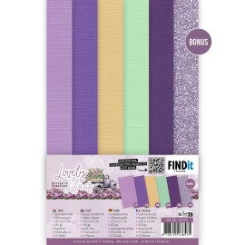 Linen Cardstock Pack - Berries Beauties - Lovely Lilacs - 4K
