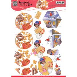 3D Cutting Sheet - Jeanines Art - Sinterklaas
