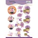 3D Cutting Sheet - Jeanine's Art - Purple Flowers
