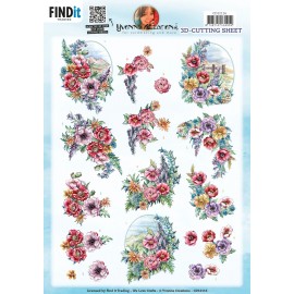 3D Cutting Sheet - Yvonne Creations - Landscape Field Bouquet