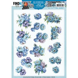 3D Cutting Sheets - Yvonne Creations - Blooming Blue - Blueberry