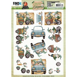 3D Cutting Sheets - Yvonne Creations - Great Gnomes - Driving Gnomes