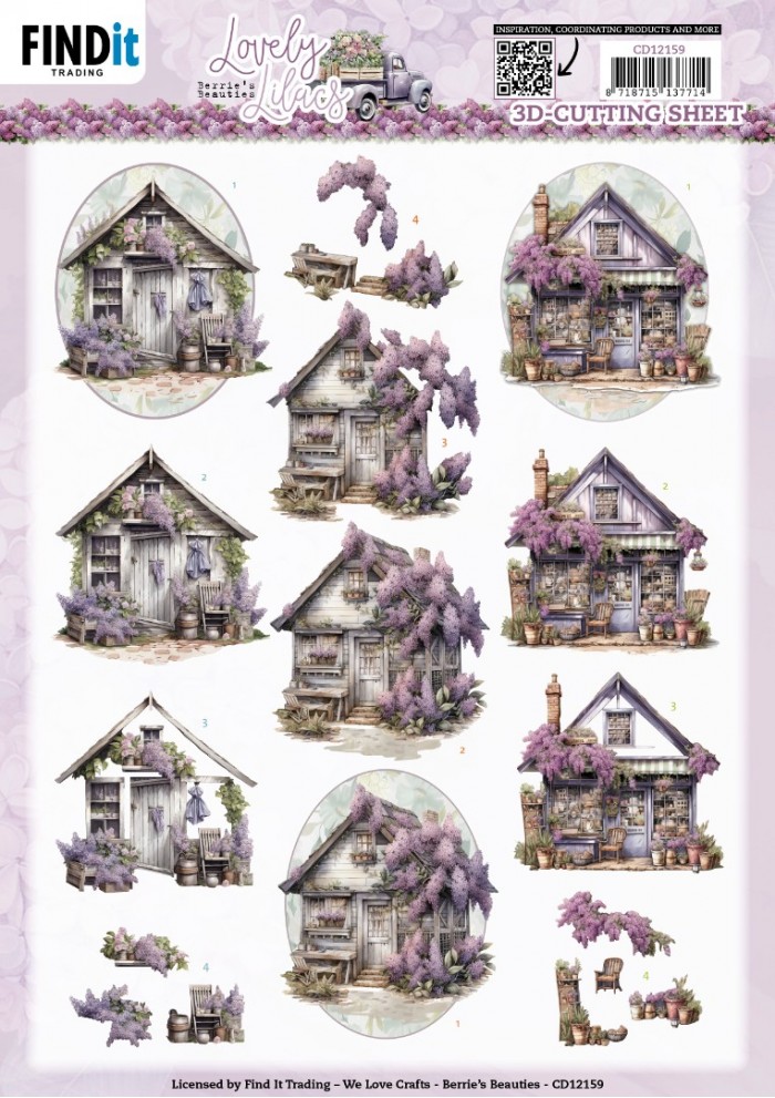 3D Cutting Sheets - Berries Beauties - Lovely Lilacs - Lovely Houses