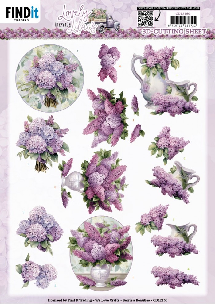3D Cutting Sheets - Berries Beauties - Lovely Lilacs - Lovely Bouquets