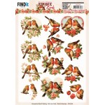 3D Cutting Sheets - Berries Beauties - Romantic Birds - Romantic Robin