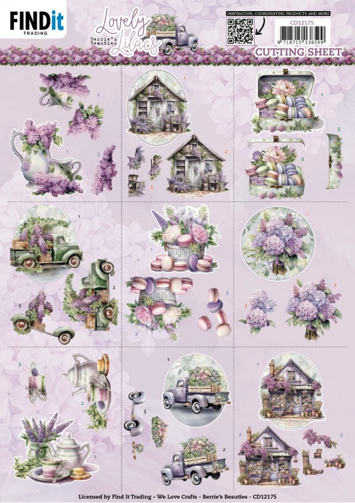 Cutting Sheets - Berries Beauties - Lovely Lilacs - Mini