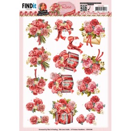 3D Cutting Sheets - Yvonne Creations - Rose Decorations - Rose Bouquet