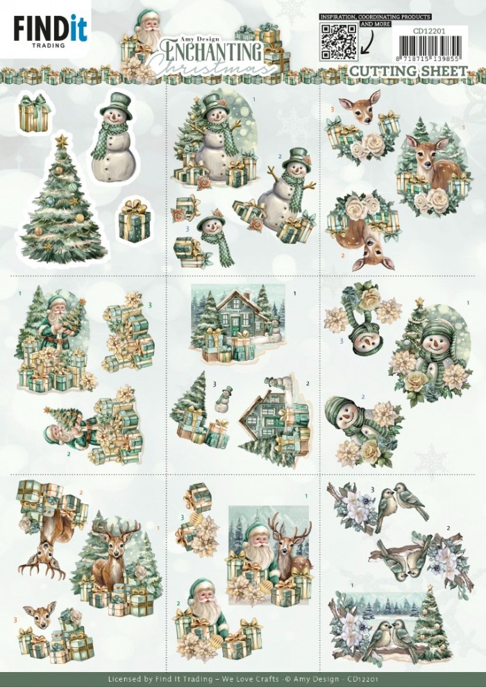 Cutting Sheets - Amy Design - Enchanting Christmas - Mini