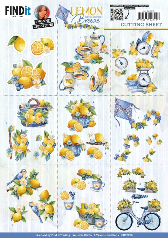 Cutting Sheets - Yvonne Creations - Lemon Breeze - Mini