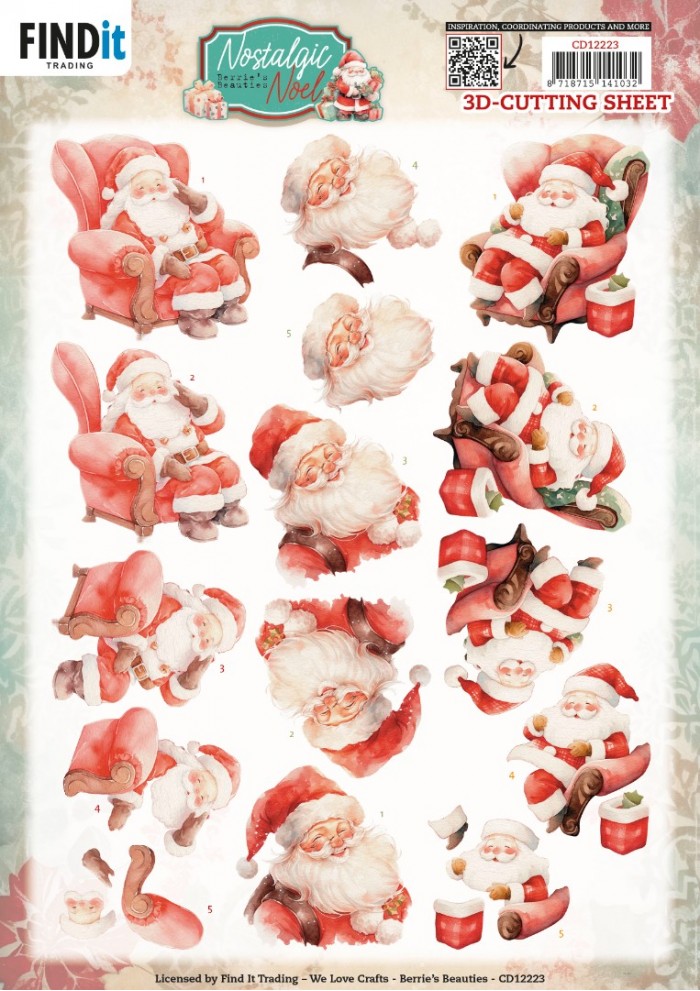 3D Cutting Sheets - Berries Beauties -Nostalgic Noel - Nostalgic Santa