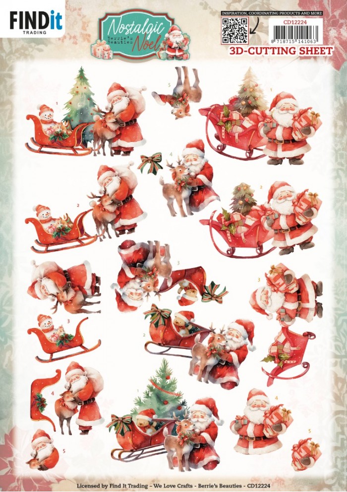 3D Cutting Sheets - Berries Beauties -Nostalgic Noel - Nostalgic Sleigh