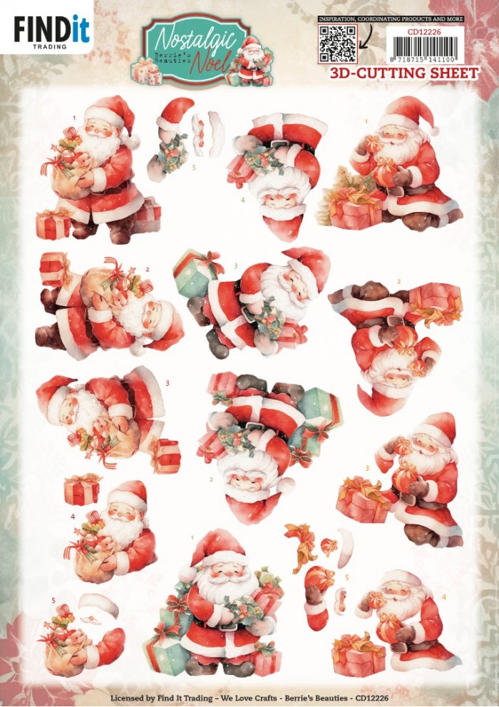 3D Cutting Sheets - Berries Beauties -Nostalgic Noel - Nostalgic Presents