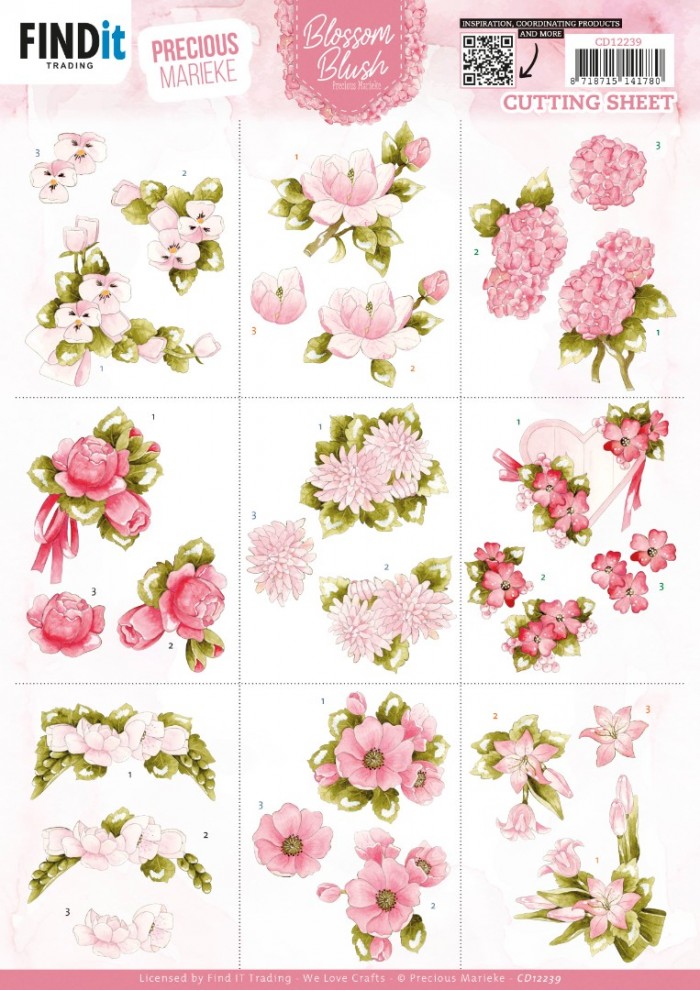 Cutting Sheets - Precious Marieke - Blossom Blush - Mini