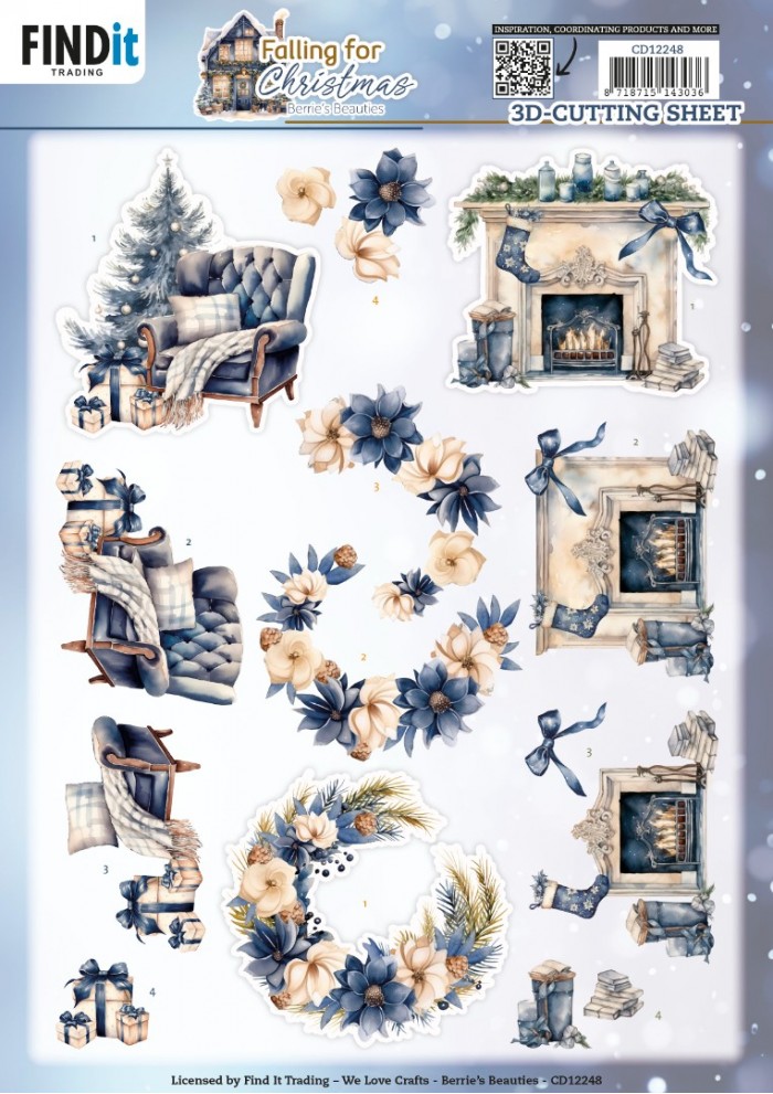 3D Cutting Sheets - Berries Beauties - Falling for Christmas - Coziness
