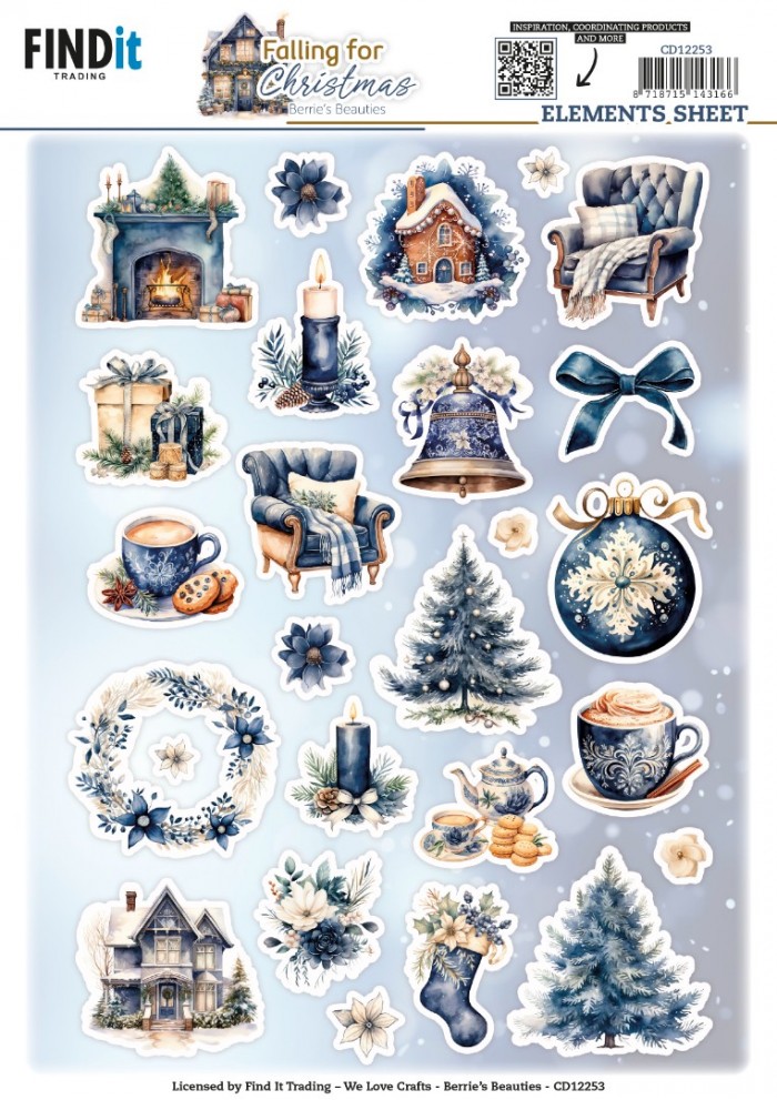 Cutting Sheets - Berries Beauties - Falling for Christmas - Small Elements