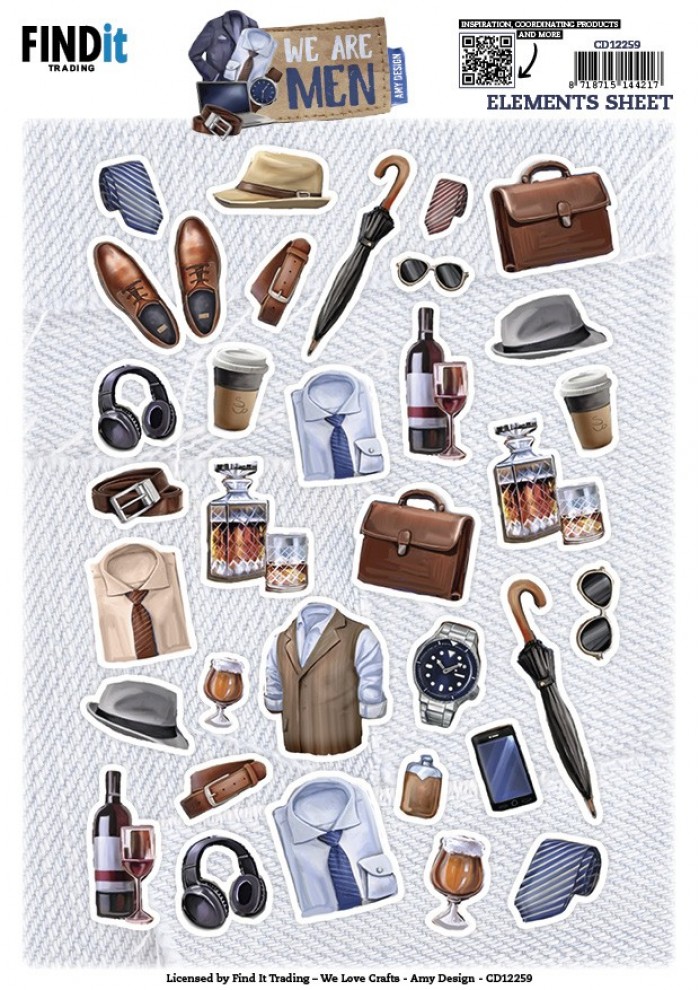 Cutting Sheets - Amy Design - We Are Men - Small Elements